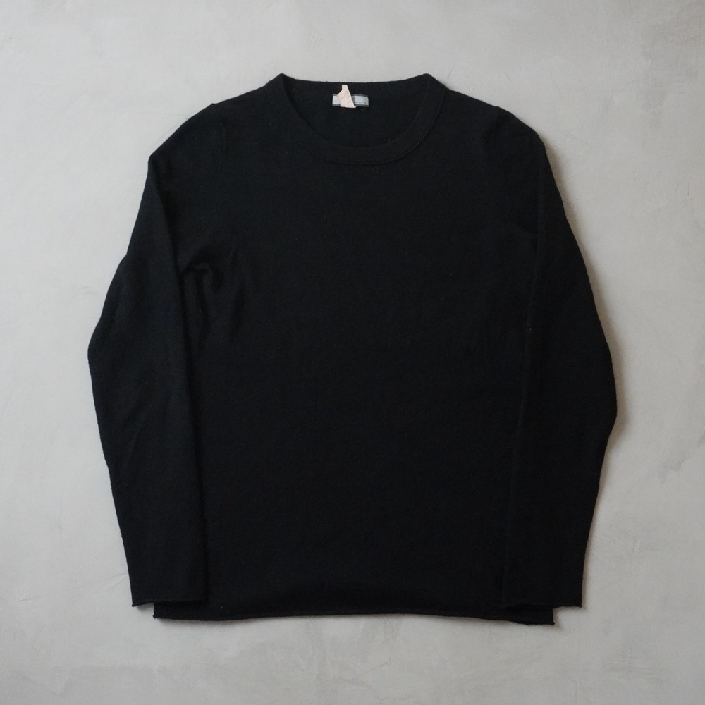 J.Crew 100% Cashmere Sweater Medium Mens Black Crewneck Italian Yarn